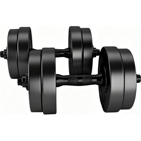 Mcc Direct 2-in-1 Adjustable Dumbbell & Barbell Set with Connecting Rod � Convertible Weight System for Full-Body Strength Training 15KG (1/5)