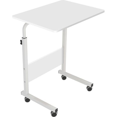 Need – Table mobile pour ordinateur portable 60 x 40 cm – Réglable 71-90 cm – Support en acier avec roulettes verrouillables – Bureau assis debout