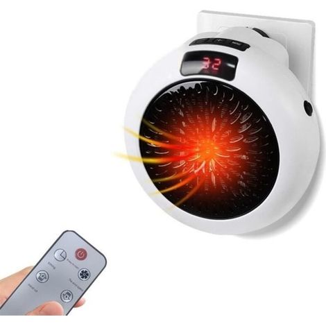 White Color Portable Electric Heater, Mini Wall Mount, Office, Home, Air Heater, Fan (1/4)