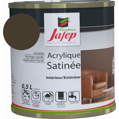 Peinture acrylique satinée taupe Jafep  0,5l  0,5 L 0,5 L