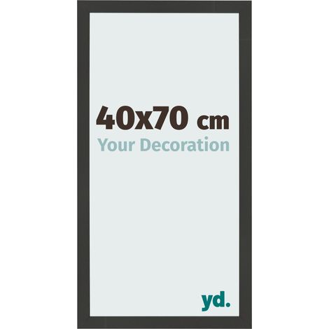 yd. - Cadre photo 40x70 - Noir Grain de Bois - MDF - Bologna (1/5)