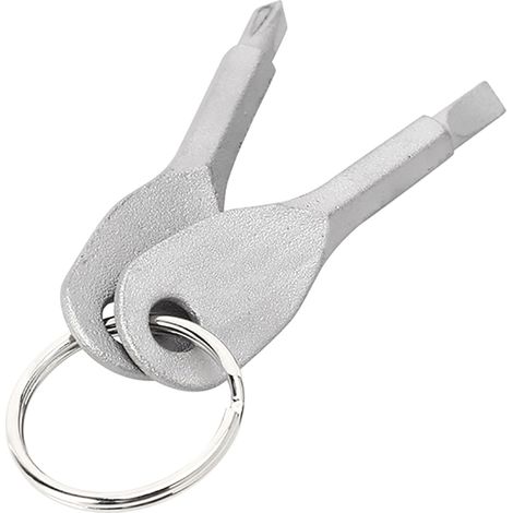 Outdoor-Taschenschraubendreher-Set mit 2 Edelstahlschlüsseln für den täglichen Gebrauch und Schlüsselanhänger (1/5)