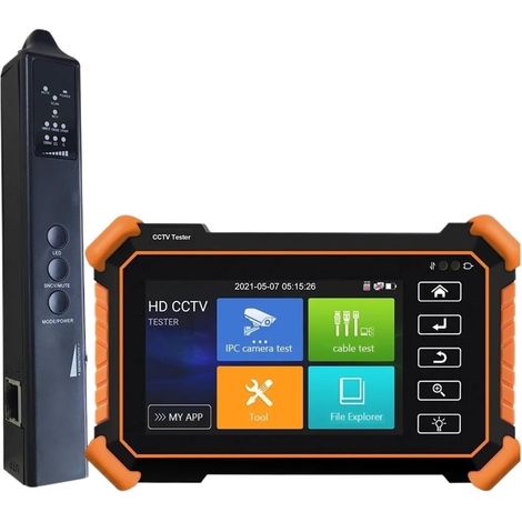 Testeur de caméra de sécurité CCTV Testeur De Vidéosurveillance-moniteur Testeur De Caméra IPC Poe 8MP AHD TVI CVI SDI Traceur De Câble Câble RJ45 Test TDR Outil De Test Rapide De Vidéosurveillance(IP (1/3)
