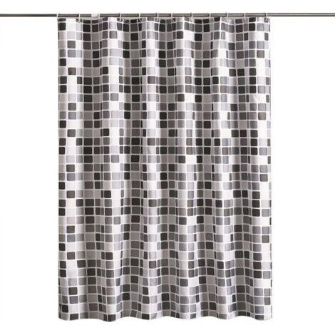 Rideau de douche 200 x 220 cm (l XH), anti-moisissure, antibactérien, hydrofuge, tissu polyester doux (1/4)