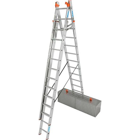 KRAUSE DRABINA TRIBILO 3x12 SZCZEBLI ADAPTACJA NA SCHODY + STABILIZATOR TRIGON