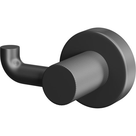 Colore Matt Black Industrial Style Wall Mounted Robe Hook (1/5)