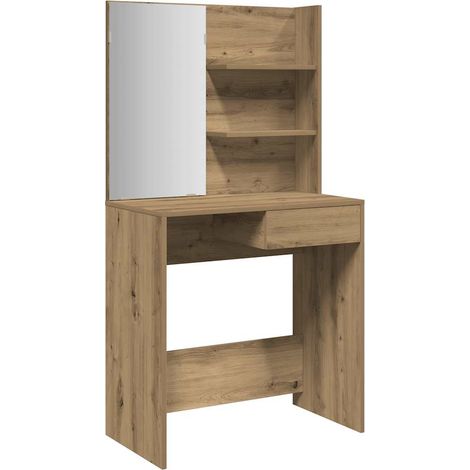 Maison Exclusive - Toeletta con Specchio Rovere Artigianale 74,5x40x141 cm