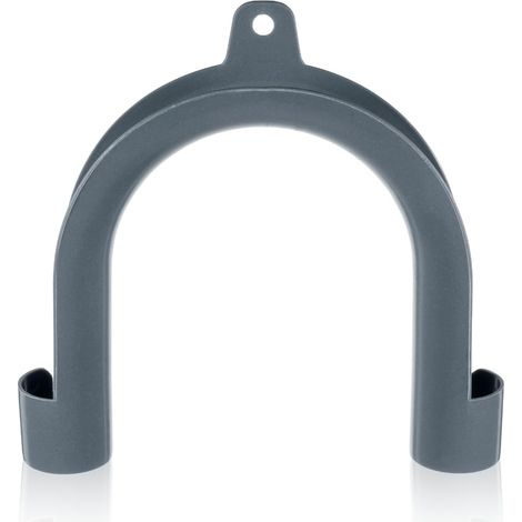 1 Crochet de fixation, Support de tuyau en U, PVC gris, pour machine à laver et lave-vaisselle, salle de bain et cuisine (1/5)