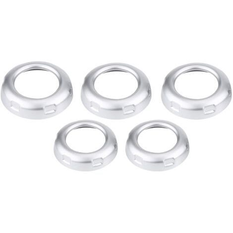 Copertura per controllo volume, finitura in plastica ABS cromata argento per manopola climatizzatore, 5 pezzi, per accessori auto, ricambio per Land Rover Range Rover Sport 2010-2013 (1/5)