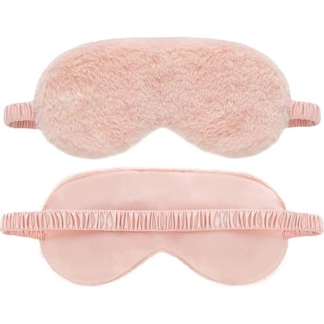 Masque de sommeil lapin, masque de sommeil en peluche, masque de sommeil en soie occultant, masque de voyage avec élastique (1/5)