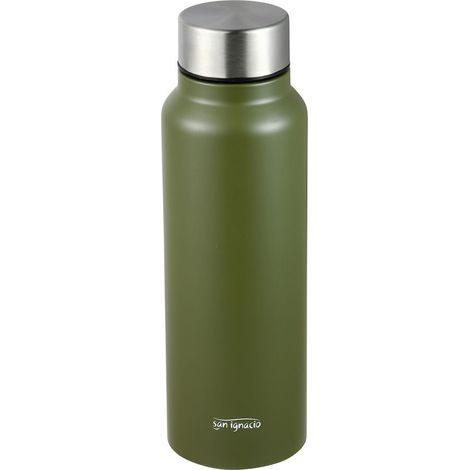 Botella isotérmica de acero inoxidable, verde oscuro, experto, 750 ml,