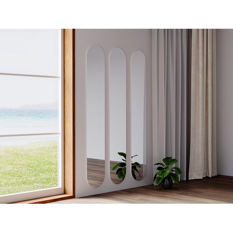 Lot de 3 miroirs muraux ovales - L. 30 x H. 175 cm - KANXI