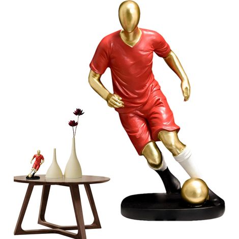 Modèle Football Guys – Figurine décorative de joueur de football Sculpture d'athlète de football à collectionner, décoration de bureau pour chambre d'enfant, tanière, table (1/5)