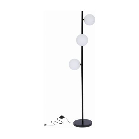 Lampada da terra Candellux Kama 3 luci G9 28W 150cm nero/bianco