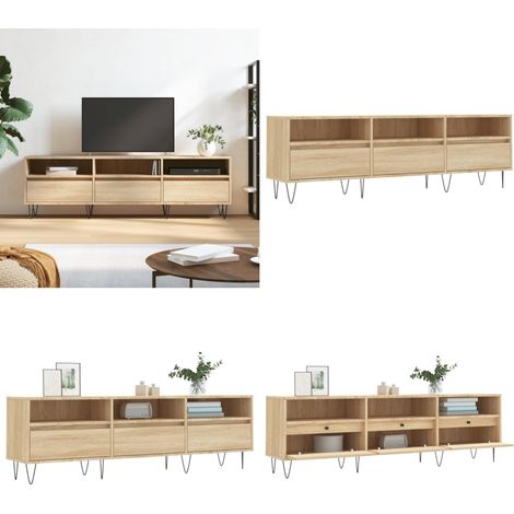 TV-Schrank Sonoma-Eiche 150x30x44,5 cm Holzwerkstoff - Holzwerkstoff - Stauraum (1/5)