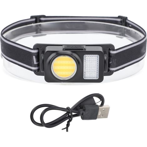Wiederaufladbare, multifunktionale, wasserdichte Stirnlampe mit verstellbarem Kopfband über USB für Nachtangeln, Radfahren und Arbeit. (1/5)