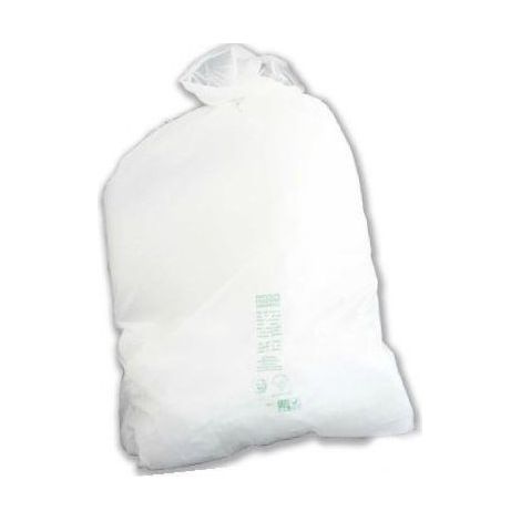 Sac poubelle compostable 50x60 blanc - 25 pièces - Ecobioshopping