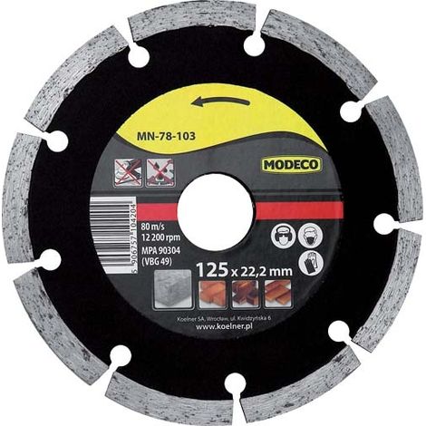 Disque diamant Modeco Saturn 180 mm diamètre 22,23 mm