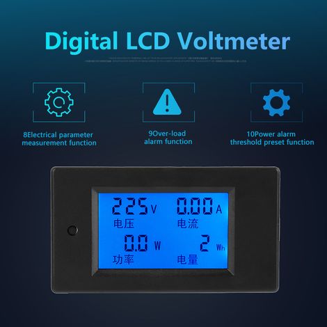 PEACEFAIR PZEM-021 Digitales LCD-Display zur Messung von Wechselspannung, -strom und -energie, 20 A, AC 80–260 V (1/5)