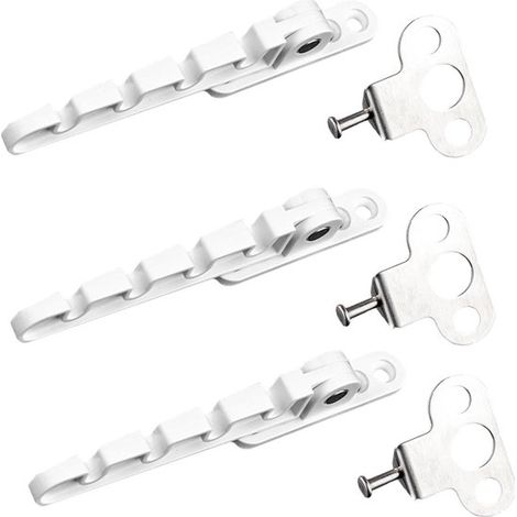 3 limitadores de ventana, limitador de inclinación para ventanas, limitador de ventana con perno, para ajustar el ángulo de la ventana (blanco) (1/5)