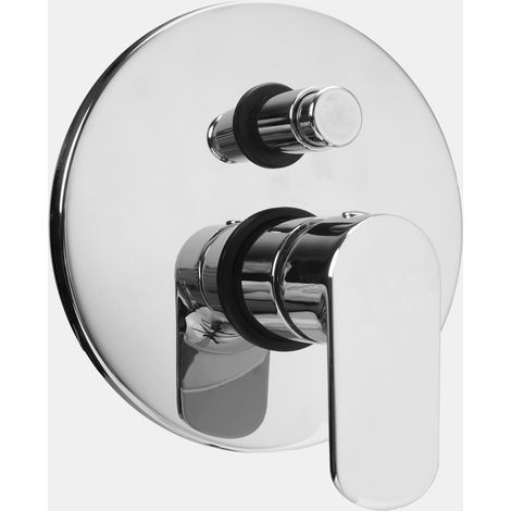 Piastra con leva doccia 2 uscite ottone finitura cromo serie a100