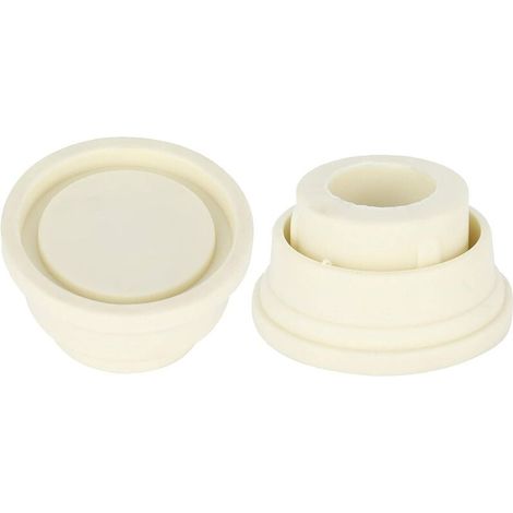 Poolleiter-Puffer, 2 Stück, in den Boden eingelassene Poolleiterspitzen, weißes Gummipuffer-Set für Schwimmbadleitern, universelle Ersatzteile (1/5)