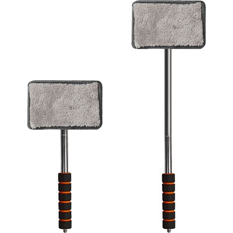 Brosse de nettoyage de pare-brise de voiture, nettoyeur de vitres en microfibre en alliage d'aluminium, rondelle rétractable pour noir (1/5)