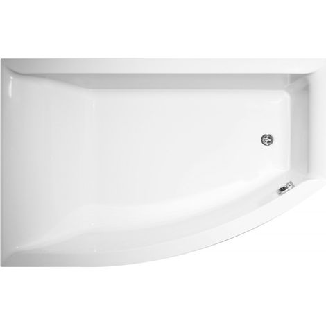 Baignoire d'angle VERONETSI 160x105 x45cm-Blanc-Gauche-Blanc-105.00 -- (1/3)