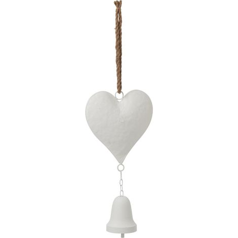 Suspension Déco Cœur "Tao" 64cm Blanc