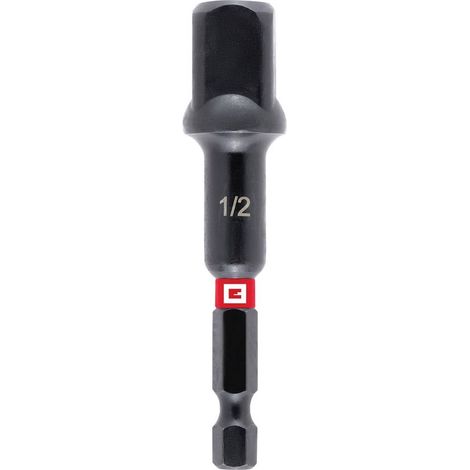 Originale Einhell adattatore per chiave a bussola (acciaio CrV, attacco 1/2", lunghezza 72 mm, fosfatato al manganese, resistente agli urti, zona di torsione)