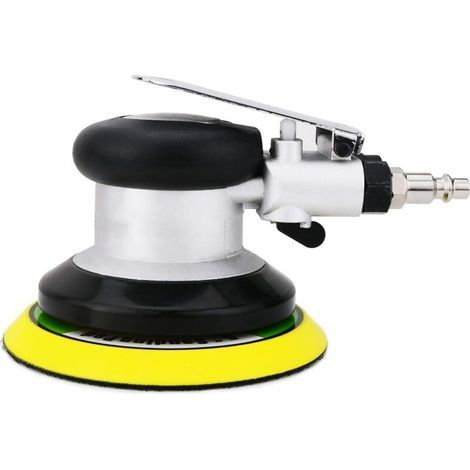 Professional Air-Powered Random Orbital Sander, High-Performance Mini Dual-Action Pneumatic Polisher, 13500 RPM (Silver 125mm) (1/5)