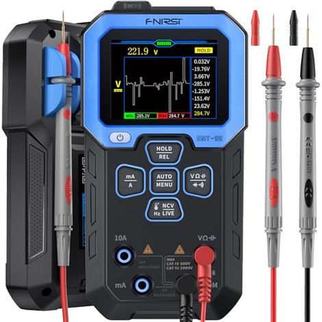 DMT-99 Multimètre Numérique, 9999 Points TRMS, Rechargeable, À Sélection Auto De Gamme, Avec Modes D'enregistrement Et Surveillance Des Données, Mesure Résistance, Capacité Diode Fréq NCV - (1/5)