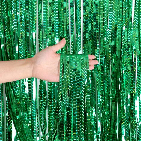 Rideau En Feuille D Aluminium - 1 M X 2,5 M - Decoration De Fete Pour Mariage Anniversaire Soiree Theme - 1 Unite (1/5)