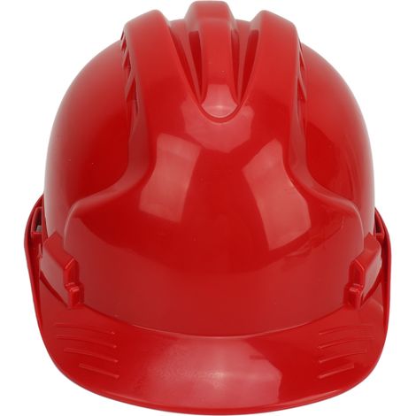 Casque de sécurité renforcé en ABS résistant aux chocs et respirant, pour travaux de construction et industriels, rouge. (1/5)
