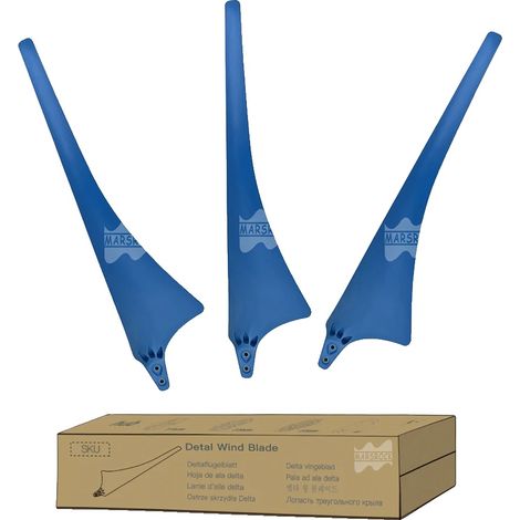 Palas de aerogenerador, fibra de carbono de alta resistencia, diseño aerodinámico, azul, pala individual, 3 palas (1/2)