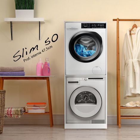 Slim Colonna Lavatrice e Asciugatrice Domina 70x50xh174 Multifunzione (Senza Ante) (1/5)