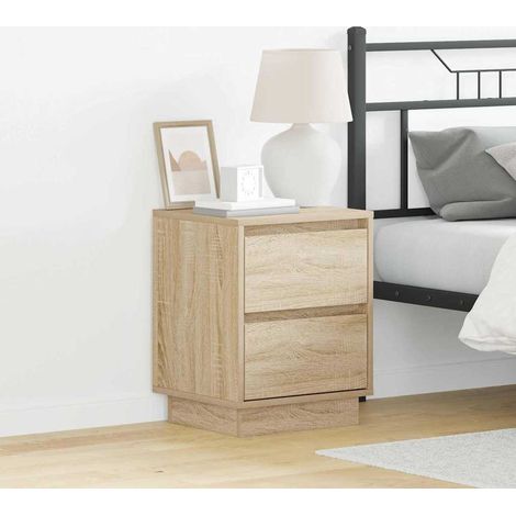 Nachttisch 2 pcs Sonoma-Eiche 39 x 34,5 x 50 cm Holzwerkstoff