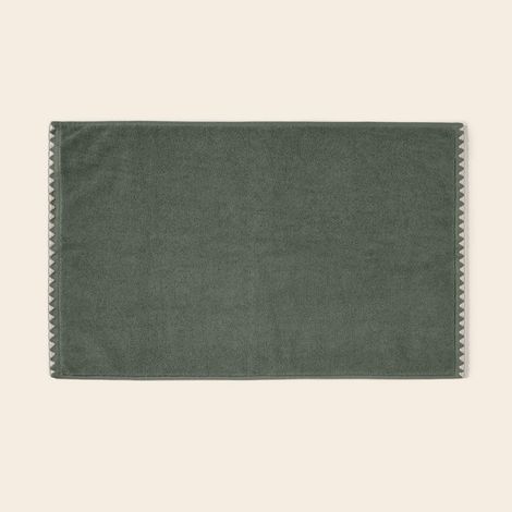 Tapis de bain en Éponge unie et point feston triangulaire NERYDA