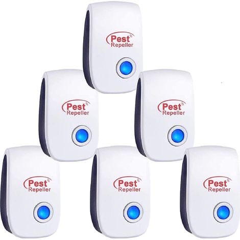 Répulsif Ultrason Anti-Rongeurs Insectes, 6 Pack Repulsif Moustique, Intérieur Répulsif Électronique Insectes & Répulsif Moustique Ultrason Anti pour Insectes, Moustiques, Fourmis, Araignées, Cafards (1/5)