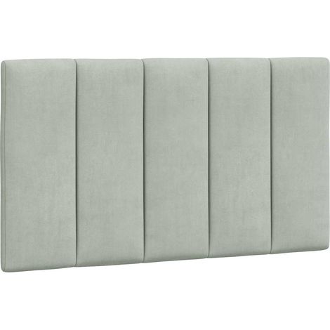 Maison Exclusive - Kopfteil-Kissen "Hanko" Hellgrau 80 cm Samt