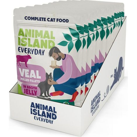 Animal Island NEW JELLY EVERYDAY Filetti di vitello sfilacciati in gelatina 48X85g (1/2)