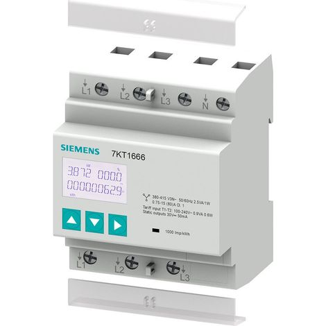 Siemens 7KT PAC1600 contador de energía industrial trifásico