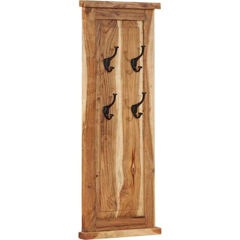 Maison Exclusive - Appendiabiti 2 pz in Legno Massello di Acacia 38x100 cm (1/5)