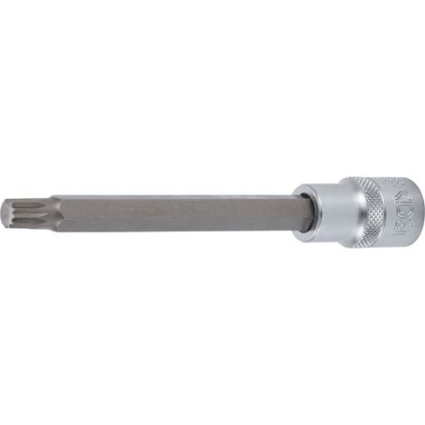 Punta de vaso longitud 140 mm entrada 12,5 mm (1/2") dentado múltiple interior (para XZN) M9 (1/2)