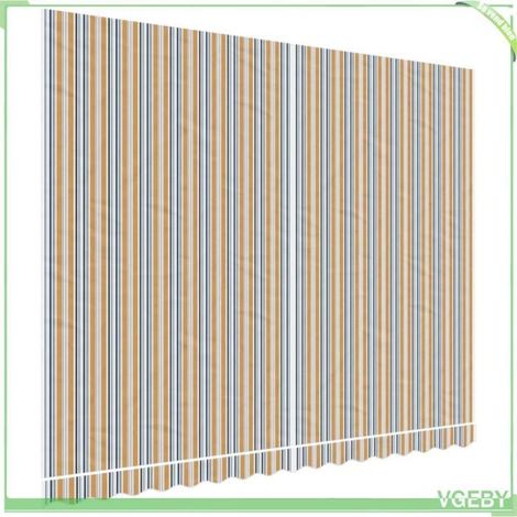 Toile d'auvent de remplacement - FAFEICY - 367726 - Rayures multicolores - 4x3 m - Imperméable & anti-UV (1/5)
