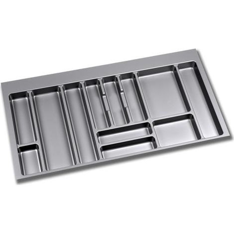 Emuca Cubertero Optima para cajón Universal, 1.000, Plástico gris, Plástico, 1 ud. - (1/5)
