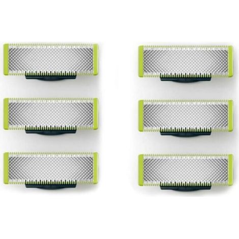 Anwendbar für Philips QP2520 QP2630 QP210 QP220 QP65 – Ersatzklingen, für Elektrorasierer/Trimmer, robuster Edelstahl, Trimmen, Stylen und Rasieren, 6er-Pack (1/5)