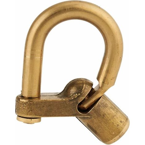 Cadenas d'artillerie 29 c à talon coudé – Anse laiton triangle 5 mm – Corps laiton massif – Garantie 10 ans (1/5)