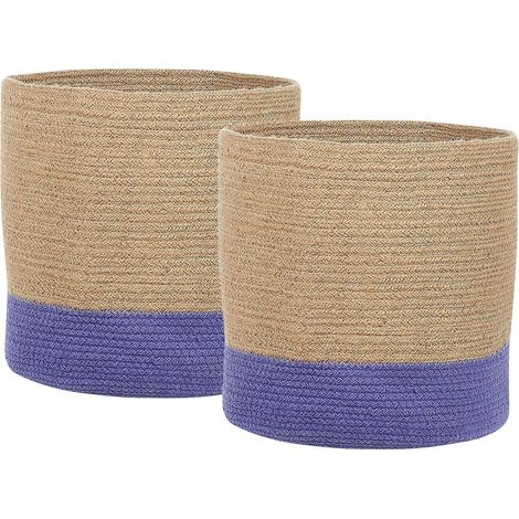 Set di 2 cesti in iuta beige e viola Bulanik (1/5)
