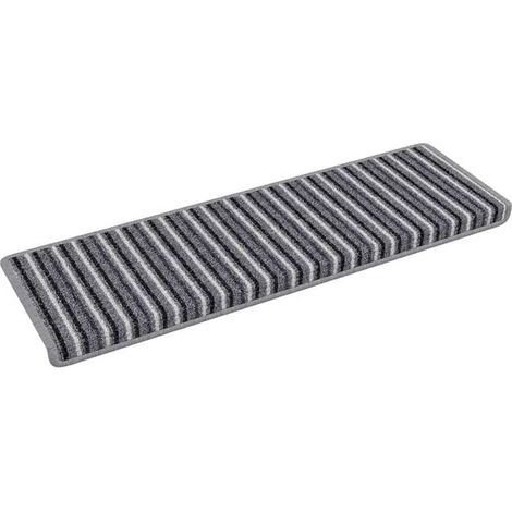 Bandes adhésives à rayures pour escaliers, 15 pièces, grises, 65 x 21 x 4 cm (1/5)